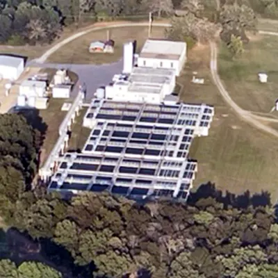 Top View of Searcy Water Utilities water treatment plant